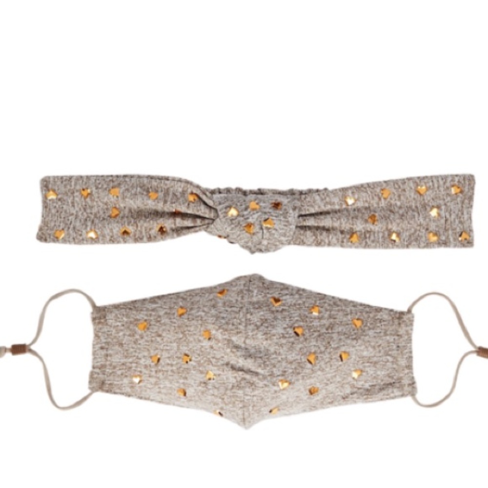 NWT Lele Sadoughi mask and headband